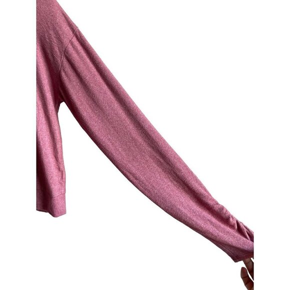 Zella Girl XL 14/16 Pink Pullover Crewneck Knit Top Ruched Long Sleeve - Picture 5 of 7